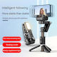Andowl Q18 Selfie Stick Τρίποδο Κινητού Bluetooth με Φωτισμό Μαύρο