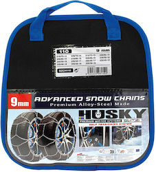 Husky Snow Chains with Thickness 9mm for Passenger Car 2pcs