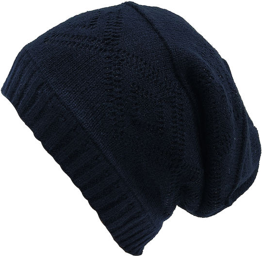 Beanie Unisex Beanie Knitted in Navy Blue color