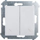 Kontakt-Simon Double Wall Switch Without Frame White