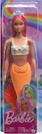 Barbie Mermaid with Colorful Hair, Tails and Headband Accessories Doll Dreamtopia Mermaid With Salmon Tail for 3++ Years