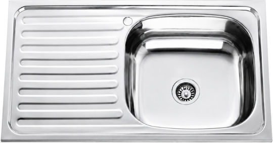 Inter Ceramic IC7540L Ένθετος Inox Μ75xΠ40cm Ασημί