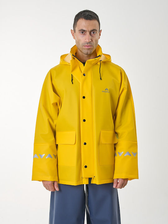 Anorak Men's Winter Jacket Waterproof Yellow