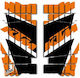 Blackbird Racing Stickers Set Orange