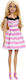 Barbie Κούκλα Blonde with Pink Striped Dress για 3+ Ετών