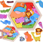 Wooden Kids Peg Puzzle 13pcs