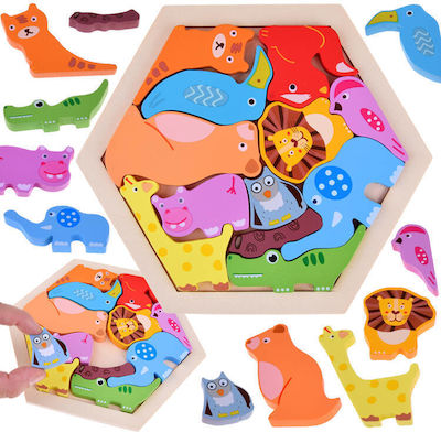 Wooden Kids Peg Puzzle 13pcs