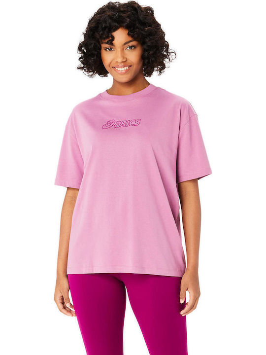 ASICS Γυναικείο Αθλητικό T-shirt Ροζ