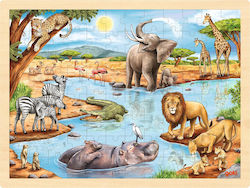Ξύλινο Παιδικό Puzzle Αφρικής 96pcs Goki