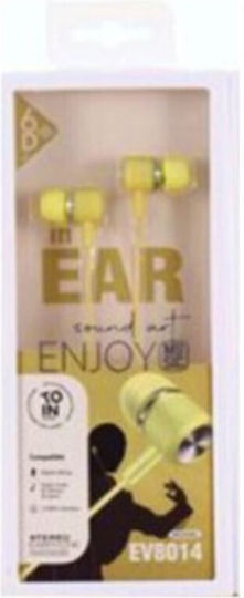 EV8014 In-Ear Freisprecheinrichtung Kopfhörer mit Stecker 3.5mm Gelb
