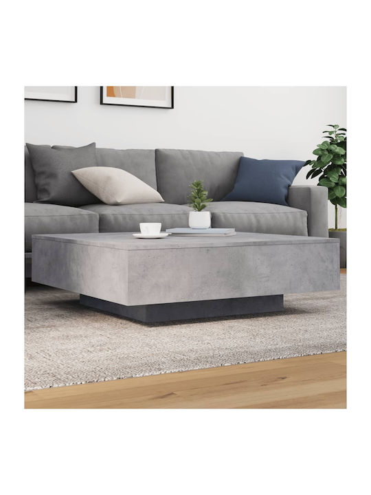 Square Central Wooden Gray Concrete Coffee Tabl...