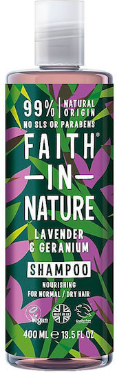 Faith in Nature Lavender & Geranium Shampoos Hydration for Normal Hair 400ml
