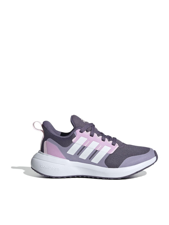 Fortarun 2.0 Cloudfoam Lace Kids Sports Shoes Running with Laces Purple