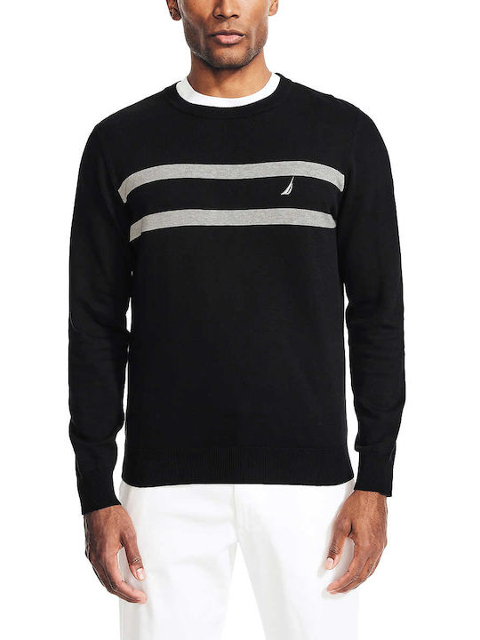 Nautica Herren Langarm-Pullover Schwarz