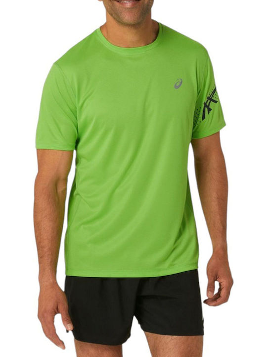 ASICS Ss Men's Short Sleeve Blouse Electric Lime/french Blue