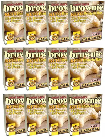 Fit & Shape Choco Chef's Brownie Keto Блокчета с 12гр Протеин & Вкус Salted Caramel 12x50гр