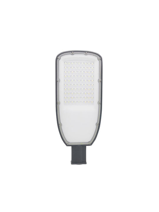 Adeleq Εξωτερικό Φωτιστικό LED Δρόμου 100W με Φυσικό Λευκό Φως IP65 Γκρι