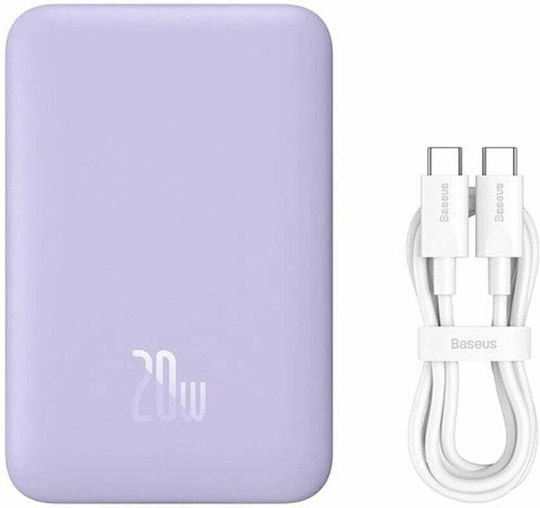 Baseus Mini Air MagSafe Power Bank 10000mAh 20W cu Port USB-C Violet