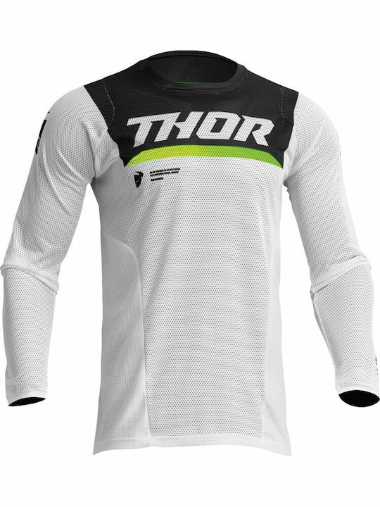 Thor Pentru bărbați Tricou Motocross Mânecă lungă Alb Culoare