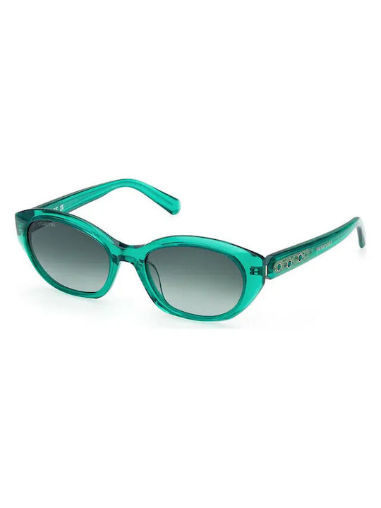 Swarovski Sonnenbrillen mit Grün Rahmen und Gray Verlaufsfarbe Linse SK0384 96P