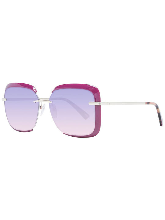 Web Femei Ochelari de soare cu Violet Din metal Rame și Violet Ochelari de soare Lentilă WE0284 81Z