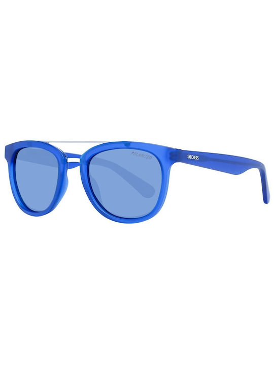 Skechers Sonnenbrillen mit Blau Rahmen und Blau Linse SE9079 91V