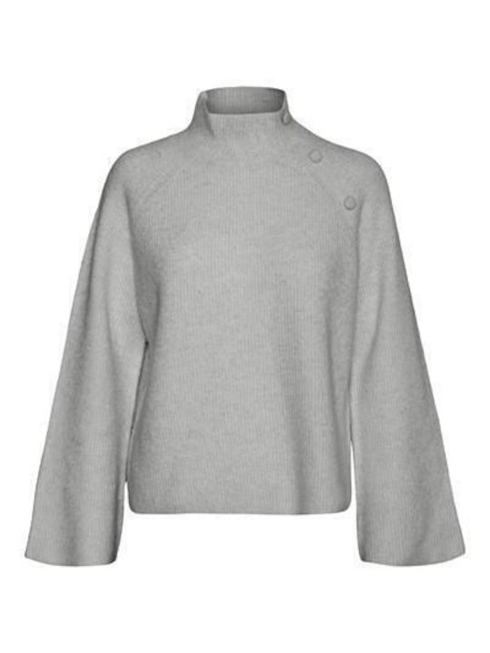 Vero Moda Women's Long Sleeve Sweater Light Grey Melange