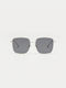 Cosselie Alice Unisex Sunglasses with Silver Metal Frame and Gray Polarized Lens 1802202534
