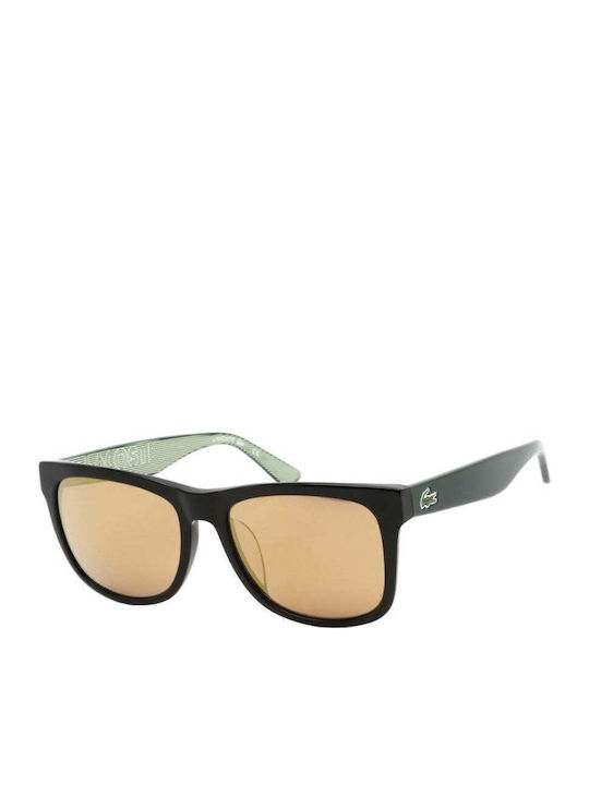 Lacoste Men's Sunglasses with Black Plastic Frame and Brown Mirror Lens L805SA-001
