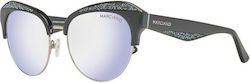 Marciano by Guess Sunglasses Μαύρα with Mixed Frame & Silver Lens