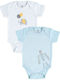 Trendy Set Babystrampler Kurzärmelig Light Blue 2Stück