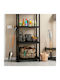 Raft Plastic Negru 75x32x176cm