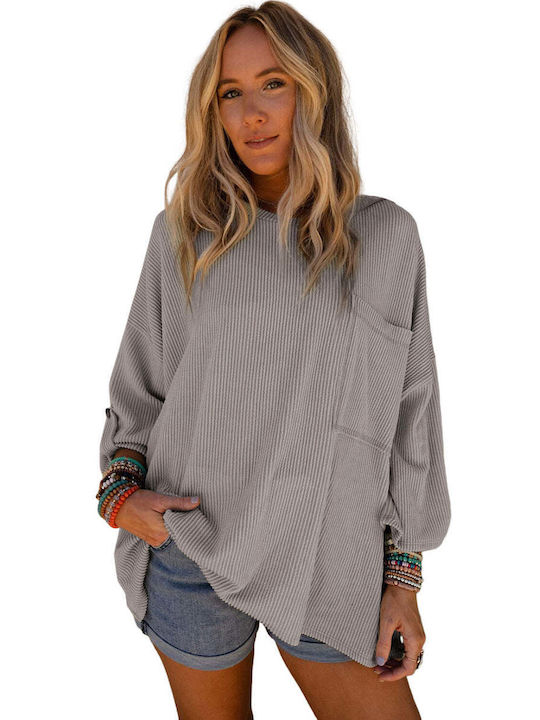 Amely Women's Blouse Long Sleeve Gray