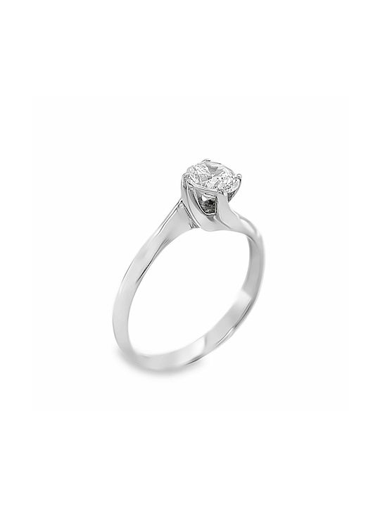 Xryseio Single Stone from White Gold 14K