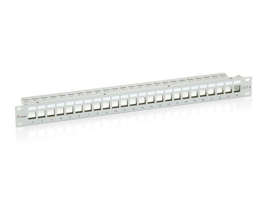 Equip Patch Panel Keystone για Rack 1U 19" cat6 Γκρι