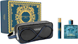 Versace Eros Pour Homme Ανδρικό Σετ με Eau de Toilette 3τμχ Versace Eros Pour Homme Ανδρικό Σετ με Eau de Toilette 3τμχ