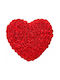 Heart of Artificial Roses Red 25cm Mohicans Black Line