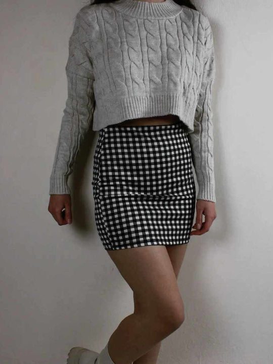 Brown Sugar Mini Skirt Checked in Pink color