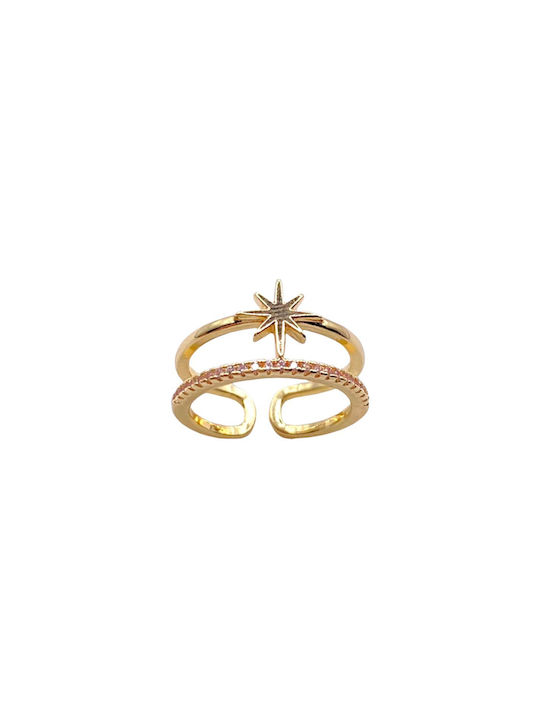 Women's Ring from Steel Gold Plated