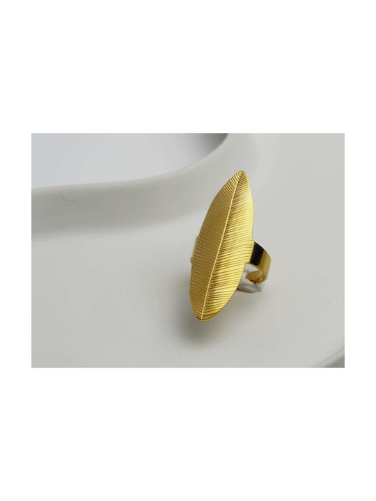 Women's Ring from Steel Gold Plated