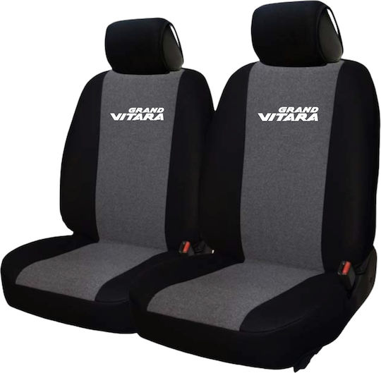 Set Autositzbezüge 2Stück Handtuch Schwarz