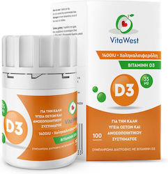 WestΜed H&B VitaWest Vitamin D3 Vitamin 1400iu 35mg 100 Tabletten