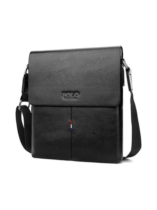 Vicuna Polo Piele Geantă pentru bărbați Umăr / Crossbody Neagră