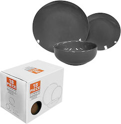Ceramic Dinnerware Set Gray 36pcs