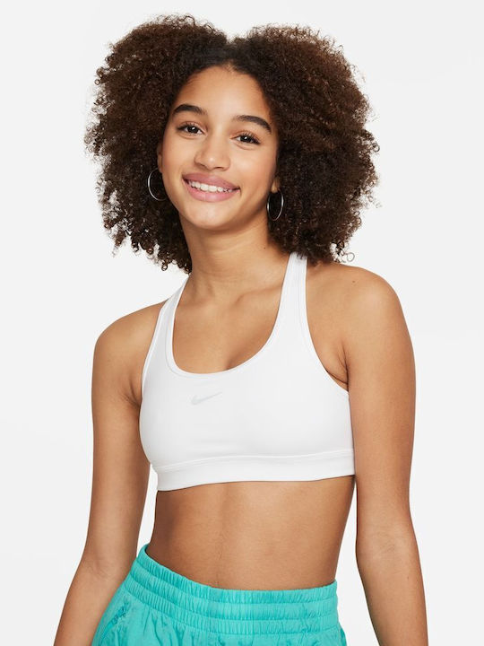 Nike Swoosh Παιδικό Μπουστάκι Dri-Fit Λευκό