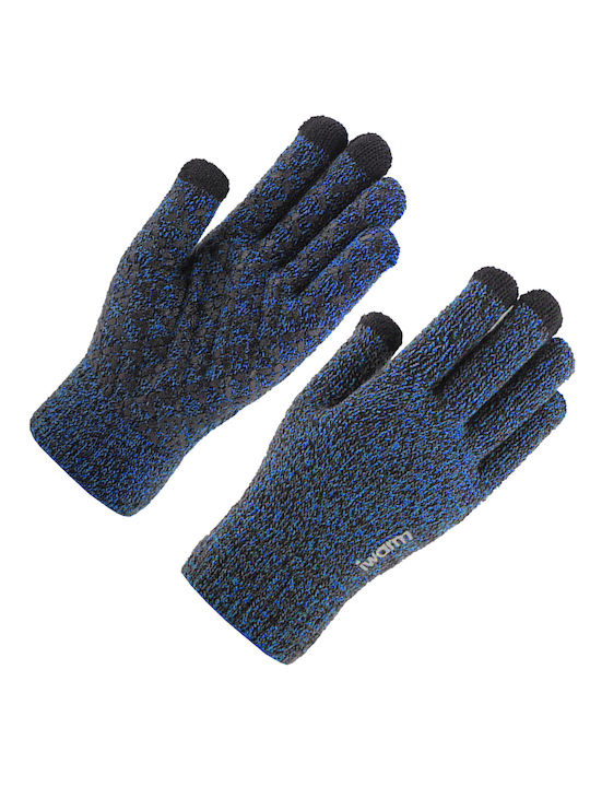 Blau Wolle Handschuhe Berührung