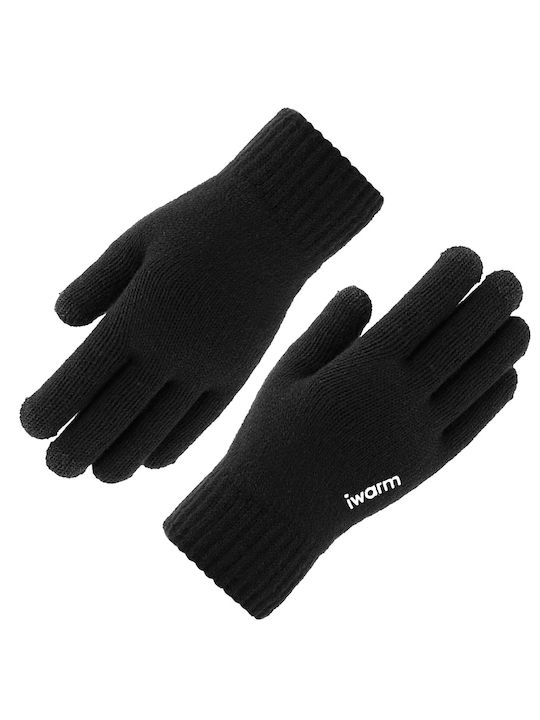 I-Warm Schwarz Wolle Handschuhe Berührung