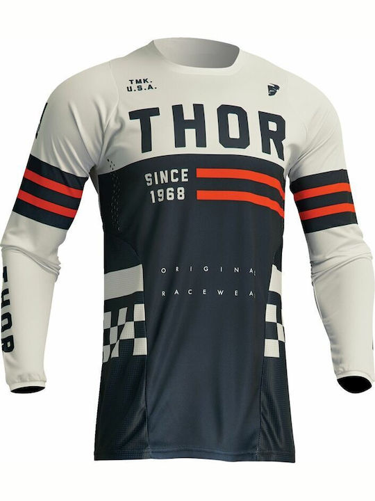 Thor Copii Tricou Motocross Mânecă lungă Albastru Culoare