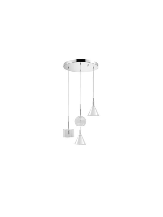 Luma Hängelampe Transparent für 4 Lampen G9