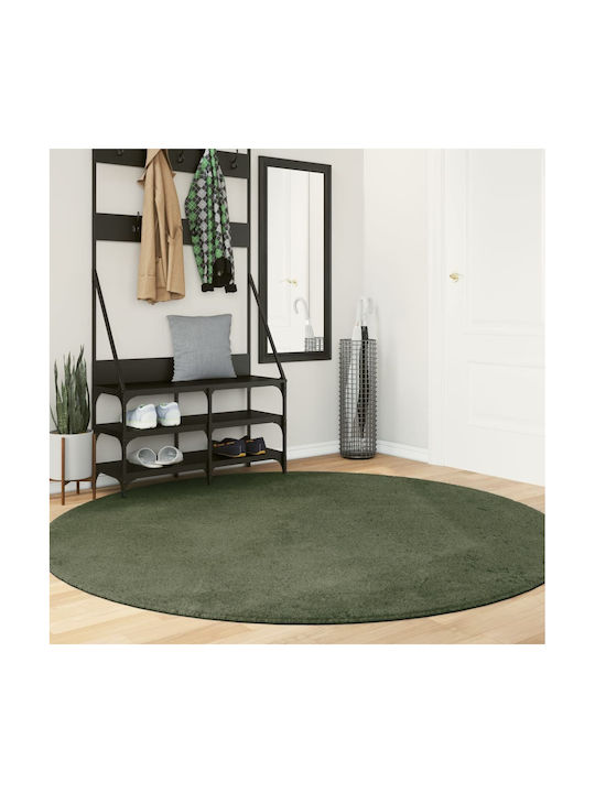 vidaXL Anti-slip Rug Round Green